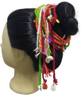 DIPALI  clipon Wraps Yarn Colored Extensions For  For Kids Girls And Women Hair Extension