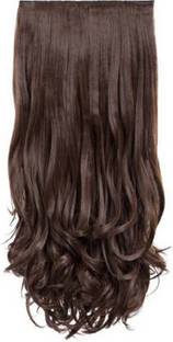 CRIBE 5 Clips Premium Quality Natural Brown Wavy Hair Extension