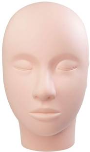 feelhigh Make Up, Lash Extension, Doll Face Head,Soft-Touch Rubber Practice Head Hair Extension