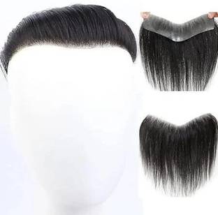 ABNITIO Men's Front line Patch,2"x6" Forehead Replacement Piece Hair Extension