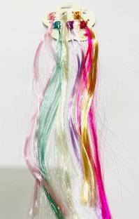 DEEGLO Multicolor Beads, Kids Highlight Clip  Extension Wings For girls Hair Extension