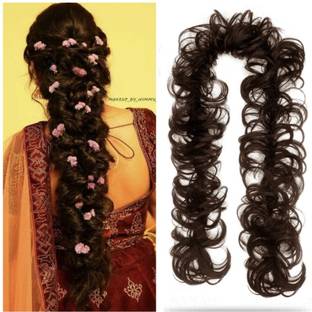 fashiontrend Women's Frill Extension For Juda Bun Maker & Ponytail, Pack Of 1 (Brown) Hair Extension