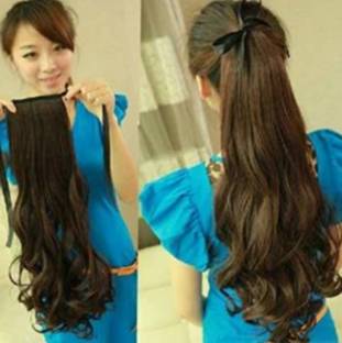 Alizz Wavy strap wrap around ponytail Hair Extension