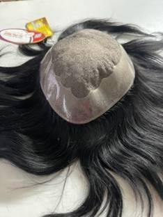 golden hair int Silk base hair patch for men size (9x7) 100% Human hair replacement system Hair Extension
