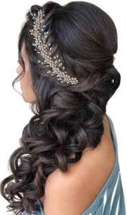 AKSFORU Women's White  Accessories Artificial Flowers Bridal Hair Extension