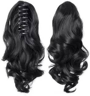 Views  Extensions And Wigs multi Step Cut Clutcher Wavy Ponytail Black  Hair Extension