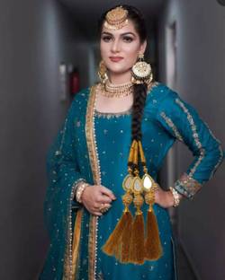 PRAAJKA Paranda Parandi Braid Tassle  | Punjabi  Paranda Braid Extension (Gold) Hair Extension