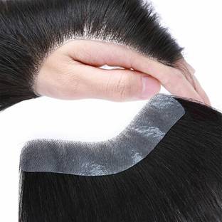 LeModish 100% Human hair Men Patch Thin Skin PU Lace Front  Hair Extension