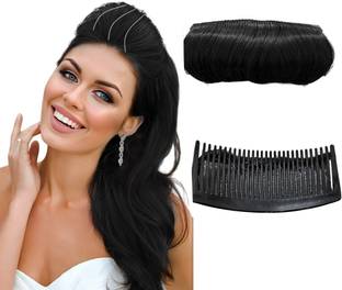 DELUXE Bump Puff Maker Extension Accessories For Bottom Bump Top  Synthetic Black Hair Extension