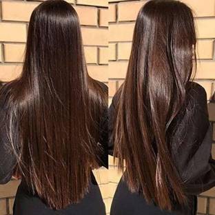 louis india Premium Quality Brown 5 Clip In Straight Extension For Women and Girls 24 inch Hair Extension