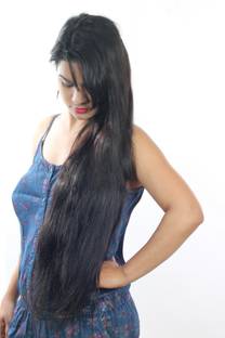 Ritzkart 100% Remy Human  Extensions 20" long & Natural Black Hair Extension