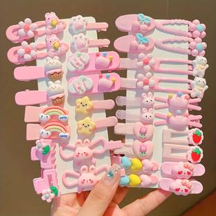 LYTIX 14 Pcs Multi Unicorn Ice Cream  Clips Set Baby pin For Kids Girls Hair Extension