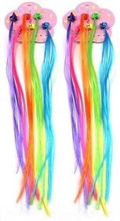KRUPANIDHI FASHION ulticolor feather clip hair extensions for girls  Extension Hair Extension