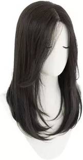 Hymaa Full Head Black Straight With Middle Part 26" Long  Wig For Women Hair Extension