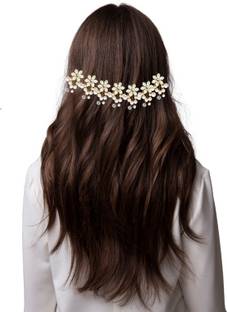 VANITY GLAM Wedding/Party Stone Black Hair Extension