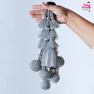 Rangla Punjab SILVER GOTA BALL PARANDA Hair Extension