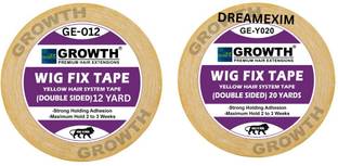 DreamExim Double Sided Waterproof Cloth 1inch*19m Tape for  Wig men& women (pack of 2) Hair Extension
