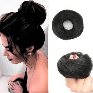 Pinaka Hair 100% Natural Human Hair Donut Bun Scrunchie Hair Accessory Set