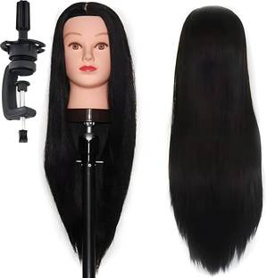 Plusbeauty Professional  Practice Dummy 30 Inch  For Cutting And Styling (Black) Hair Extension