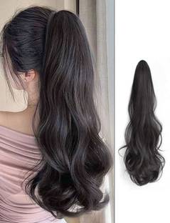 ALX natural black wavy hair claw based light weight Hair Extension
