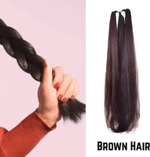 iFkart Glossy Finish Brown  Braid – चमकदार ब्राउन हेयर चोटी Hair Extension