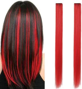 AHJ Colored Streak/Extension For Women and Girl Real For Highlighting  Extension Hair Extension
