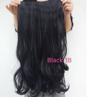 VIVIAN Beautiful Looks Black Wavy 5 Clip In Hair Extension