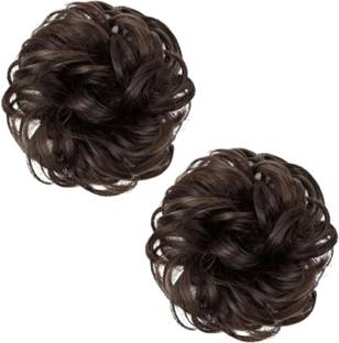 NycLook Artificial  Rubber Bun Juda Natural Brown 35(gm) Pack Of 2 Hair Extension