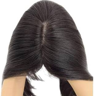 Hamsri 5 Clips In Mixed Extension  Topper 4*4 (18" Black) Hair Extension