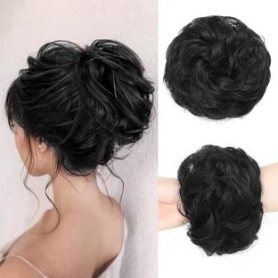 Ritzkart Messy Bun Curly Elastic Rubber Band  Bun Extensions for Women Hair Extension