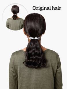 NANDITA 12, inch curly natural black 100% original hair changebal clip wig women/girl's Hair Extension