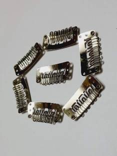 GROWTH 6pcs U Shape Snap Clip for Extensions Silver Color for tic tac Clips Extension Hair Extension