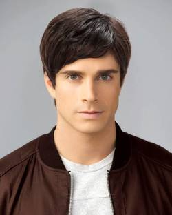 Hamsri Full Head Men Wig Synthetic Gents Short Wig  Extension Hair Extension