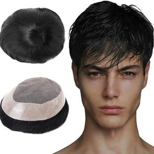 GROWTH Monofilament patch 100% Human Patch Size 8x6 Natural looking hair wig for Men's Hair Extension