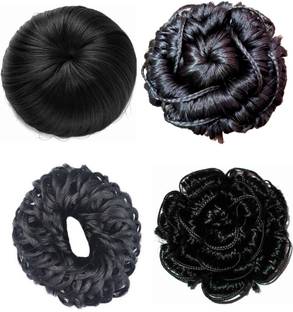 Girdhari Lal Lavish Women's and Girl's Synthetic  Mindi Juda & Bun Extension (Black) Hair Extension