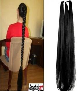 VIVIAN (Pack of 1) Nice Look Paranda Choti Black Colour 26 inch Instant Ready Hair Extension