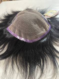 golden hair int Q6 hair patch for men size (7x5) 100% Indian Human hair Baldness solution Hair Extension