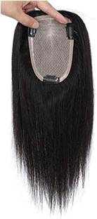 DreamExim Real Human Topper 3*5 Silk Base 100% Density for 20" Natural Black Color Hair Extension