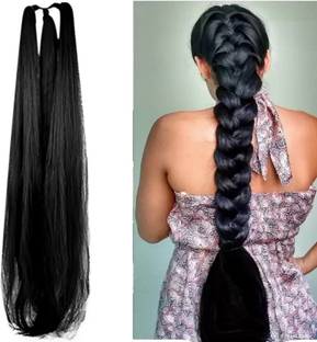 DELUXE HAIR Synthetic Parandi Choti For Women And Girls (Black, 30) Hair Extension