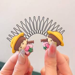 BRINCHTOWN Cute Cartoon Spiral bands for Girls – Set of 2 Hair Extension