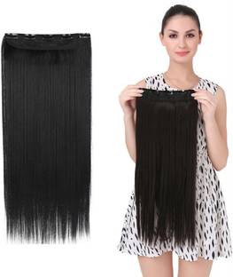 AHJ Straight Natural Black Long  Extension  Accessories For Women/Girls Hair Extension