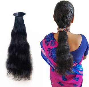 Capillatura Ponytail hair extensions l 14 Inch Wavyl Natural Black l Washable l Natural Hair Extension