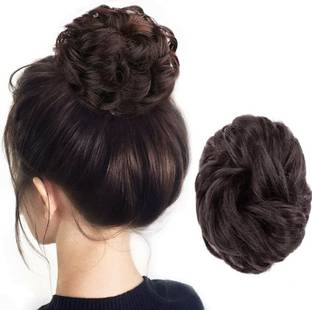 D-DIVINE Hair Messy Bun & juda Hair Piece 100% Human Hair Scrunchies Buns Bun