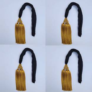 owncosmetices Women's Patiala Shahi Paranda/Parandi Gold for  styling Hair Extension