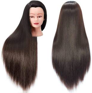 D-DIVINE  Extensions Dummy For  Styling, Practice/Cutting Brown (Pack of 1) Hair Extension