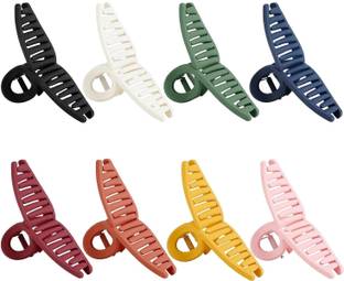 SIA VENDORS Pieces_of_6_Matte_Jaw_Claw Cute Ponytail Holder pins Set (multi Color) Hair Extension