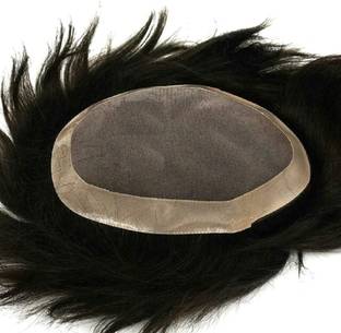 GROWTH 100% Human  (10×8) Monofilament Soft PU Skin Toupee Wig  Patch For Men's Hair Extension