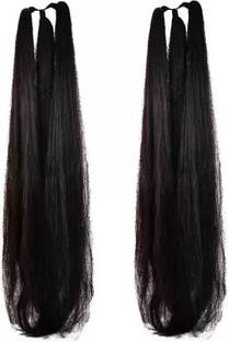 Winted Women's Thick Nylon False  Extension, 30 inch (Black) SET OF 2 Hair Extension