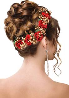 AKSFORU Artificial Flowers Accessories For Weddings Bride Hair Extension