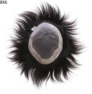 Pinaka Natural Black  Patch FINE R Regular Mono Base (8x6) Hair Extension